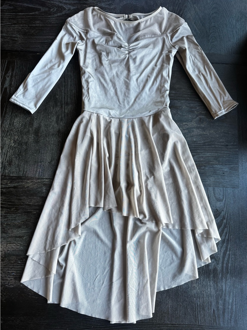 Weissman Light Taupe High-Low Dress